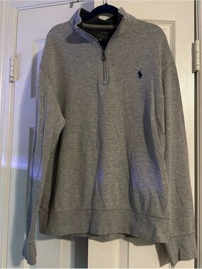 Polo by Ralph Lauren Light Gray Quarter-Zip Pullover